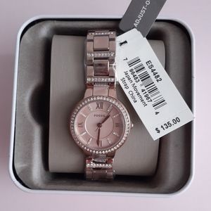 Fossil ES4482  Virginia Three-Hand Pastel Pink